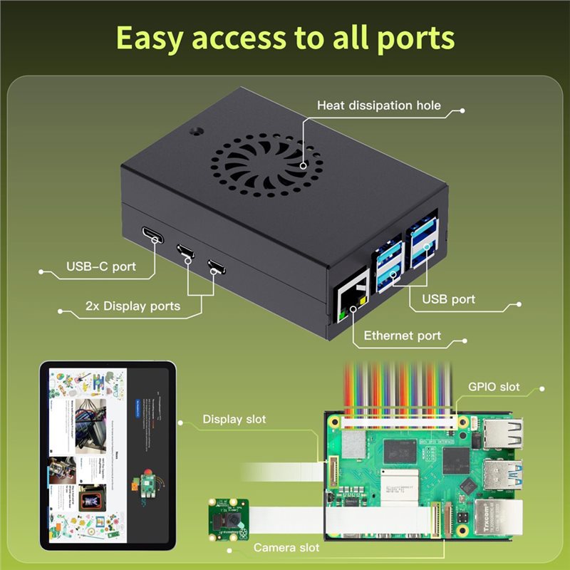 T23C، مجموعة أدوات البداية من  - مراجعة Raspberry Pi 5 8Gb Kit وسعره